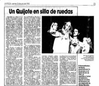Un Quijote en silla de ruedas. Un Quijote en silla de ruedas.
