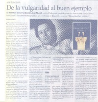 De la vulgaridad al buen ejemplo (entrevista) De la vulgaridad al buen ejemplo (entrevista)