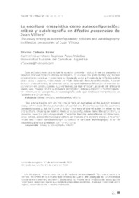 La escritura ensayística como autoconfiguración La escritura ensayística como autoconfiguración