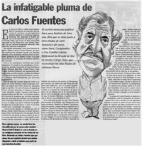 La infatigable pluma de Carlos Fuentes La infatigable pluma de Carlos Fuentes