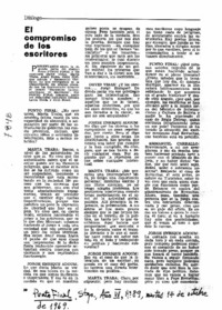 El compromiso de los escritores El compromiso de los escritores