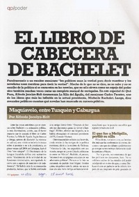 El Libro de cabecera de Bachelet. El Libro de cabecera de Bachelet.