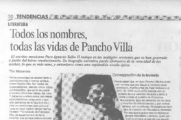 Todos los nombres, todas las vidas de Pancho Villa Todos los nombres, todas las vidas de Pancho Villa