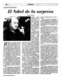 El Nobel de la sorpresa El Nobel de la sorpresa