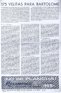 175 velitas para Bartolmé Hidalgo 175 velitas para Bartolmé Hidalgo