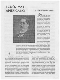 Rodó, vate americano. Rodó, vate americano.