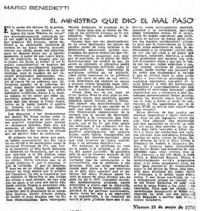 El ministro que dió el mal paso. El ministro que dió el mal paso.