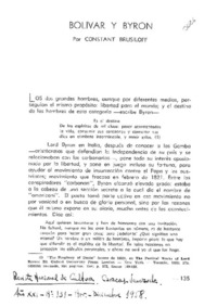 Bolívar y Byron Bolívar y Byron