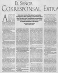 El señor corresponsal extranjero El señor corresponsal extranjero