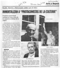 Inmortalizan a "protagonistas de la cultura". Inmortalizan a "protagonistas de la cultura".