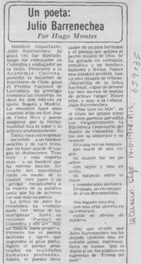 Un poeta: Julio Barrenechea Un poeta: Julio Barrenechea