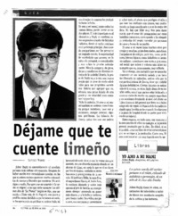 Déjame que te cuente limeño Déjame que te cuente limeño