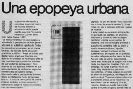 Una epopeya urbana Una epopeya urbana