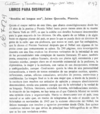 Bendita mi lengua sea". Bendita mi lengua sea".