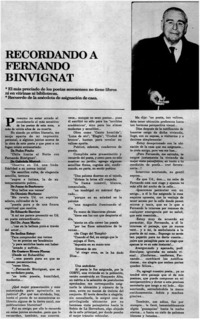 Recordando a Fernando Binvignat Recordando a Fernando Binvignat