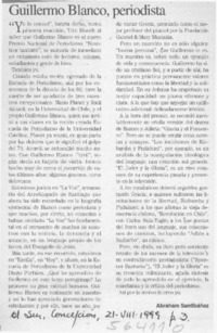 Guillermo Blanco, periodista Guillermo Blanco, periodista