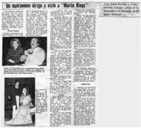 Un Matrimonio dirige y viste a "Martín Rivas". Un Matrimonio dirige y viste a "Martín Rivas".