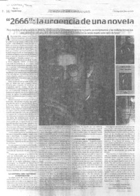 "2666": La urgencia de una novela "2666": La urgencia de una novela