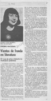 Vientos de fronda en literatura. Vientos de fronda en literatura.