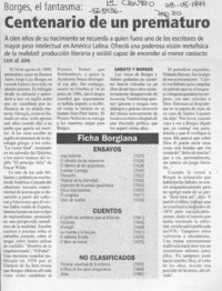 Centenario de un prematuro Centenario de un prematuro