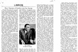 Bioy Casares, el hombre que fue Jueves. Bioy Casares, el hombre que fue Jueves.