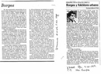 Borges y folcklore urbano Borges y folcklore urbano