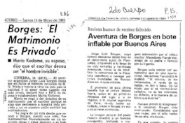Aventura de Borges en bote inflable por Buenos Aires. Aventura de Borges en bote inflable por Buenos Aires.