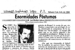 Enormidades póstumas Enormidades póstumas