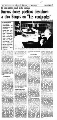 Nuevos dones poéticos descubren a otro Borges en "Los conjurados" Nuevos dones poéticos descubren a otro Borges en "Los conjurados"