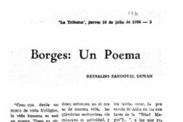 Borges: un poema Borges: un poema