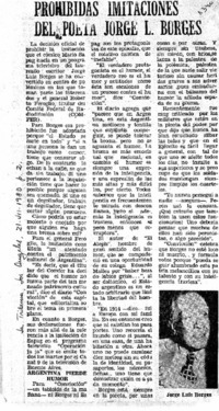 Prohibidad imitaciones del poeta Jorge L. Borges Prohibidad imitaciones del poeta Jorge L. Borges