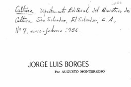 Jorge Luis Borges Jorge Luis Borges