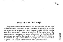 Borges y el lenguaje Borges y el lenguaje
