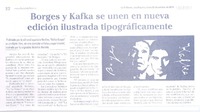 Borges y Kafka se unen en nueva edición ilustrada tipográficamente Borges y Kafka se unen en nueva edición ilustrada tipográficamente