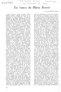 En busca de Marta Brunet En busca de Marta Brunet