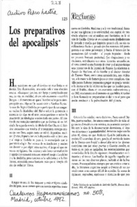 Los preparativos del apocalipsis Los preparativos del apocalipsis