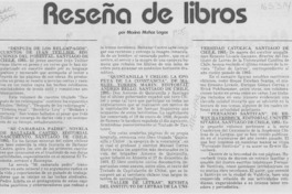 Reseña de libros Reseña de libros