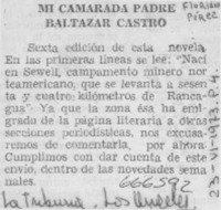 Mi camarada padre Baltazar Castro Mi camarada padre Baltazar Castro