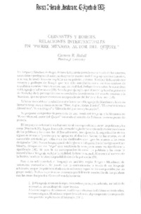 Cervantes y Borges; relaciones intertextuales en "Pierre Menard, autor del Quijote" Cervantes y Borges; relaciones intertextuales en "Pierre Menard, autor del Quijote"