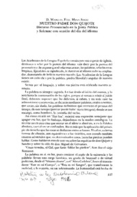 Nuestro padre Don Quijote Nuestro padre Don Quijote