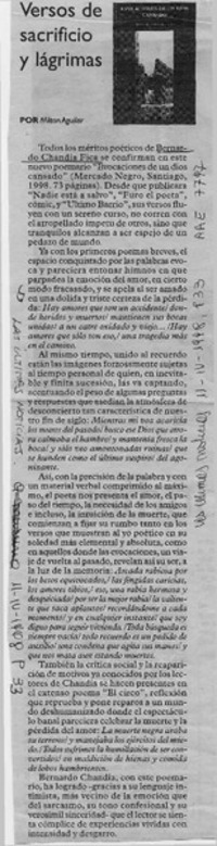 Versos de sacrificio y lágrimas Versos de sacrificio y lágrimas