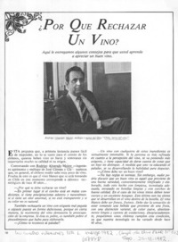 ¿Por que rechazar un vino? ¿Por que rechazar un vino?