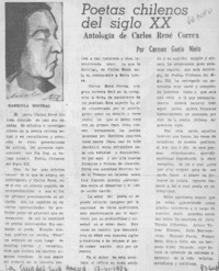 Poetas chilenos del siglo XX Poetas chilenos del siglo XX