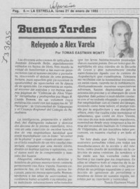 Releyendo a Alex Varela Releyendo a Alex Varela