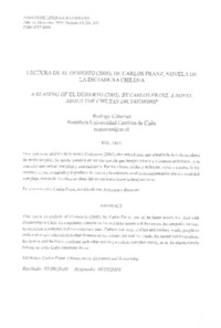Lectura de El desierto (2005) de Carlos Franz, novela de la dictadura chilena Lectura de El desierto (2005) de Carlos Franz, novela de la dictadura chilena