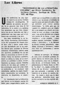 Diccionario de la Literatura Chilena Diccionario de la Literatura Chilena