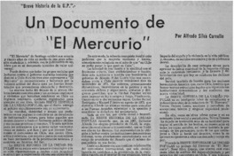 Un Documento de "El Mercurio" Un Documento de "El Mercurio"