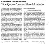 Don Quijote", mejor libro del mundo. Don Quijote", mejor libro del mundo.