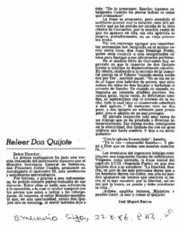 Releer Don Quijote Releer Don Quijote