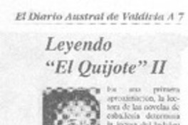 Leyendo "El Quijote" II Leyendo "El Quijote" II
